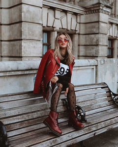 1460 WOMEN'S SMOOTH LEATHER LACE UP BOOTS CHERRY RED