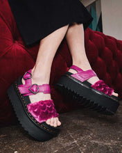 Load image into Gallery viewer, VOSS FLUFFY FAUX FUR PLATFORM SANDALS
