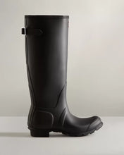 Load image into Gallery viewer, Women&#39;s Tall Back Adjustable Rain Boots Black
