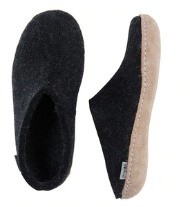Glerups Slip-on Leather Charcoal