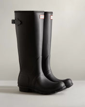 Load image into Gallery viewer, Women&#39;s Tall Back Adjustable Rain Boots Black
