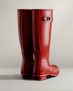 Women's Original Tall Gloss Rain Boots Military Red