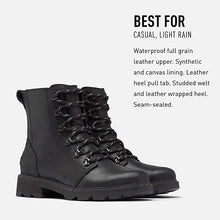 Load image into Gallery viewer, WOMEN’S SOREL LENNOX LACE WATERPROOF BOOT BLACK
