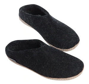 Glerups Slip-on Leather Charcoal