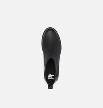 Load image into Gallery viewer, WOMEN’S SOREL EMELIE II CHELSEA WATERPROOF BOOTIE BLACK, SEA SALT
