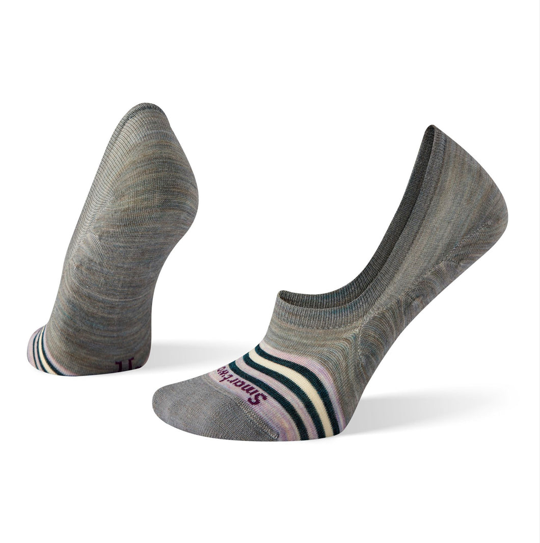 Smartwool Women's Sneaker Striped No Show Lunar Gray Heather