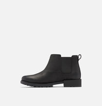 Load image into Gallery viewer, WOMEN’S SOREL EMELIE II CHELSEA WATERPROOF BOOTIE BLACK, SEA SALT
